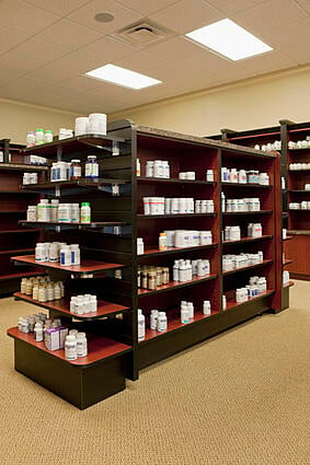 pharmacy shelving